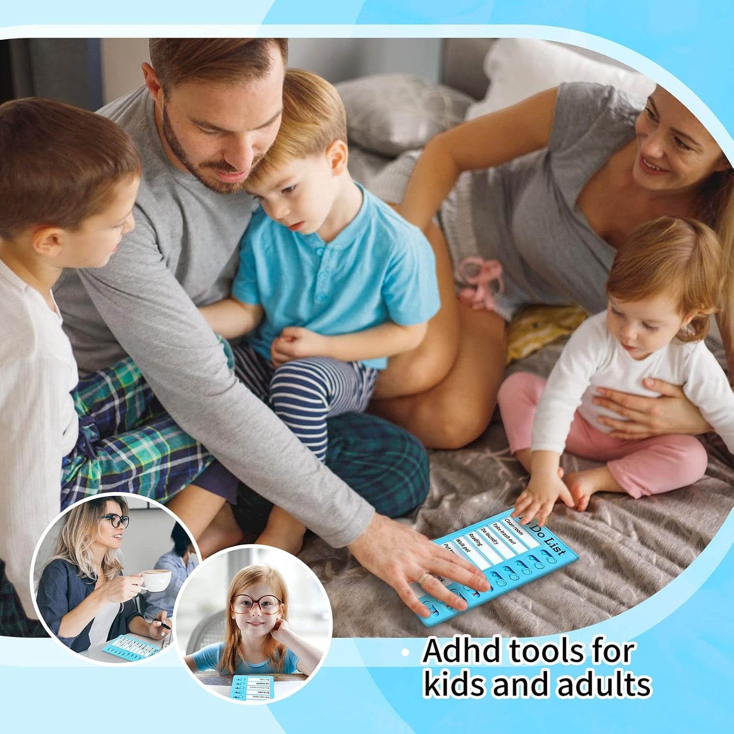 Chore Chart To Do List Adhd Tools for Kids and Adults Sliding Morning Routine Chart for Kids Detachable RV Checklist Board Reusable My Chores Checklist Task Board