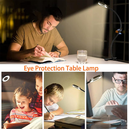 Brokimis Clip on Light LED Reading Book Study Eye Protection Desk Lamp