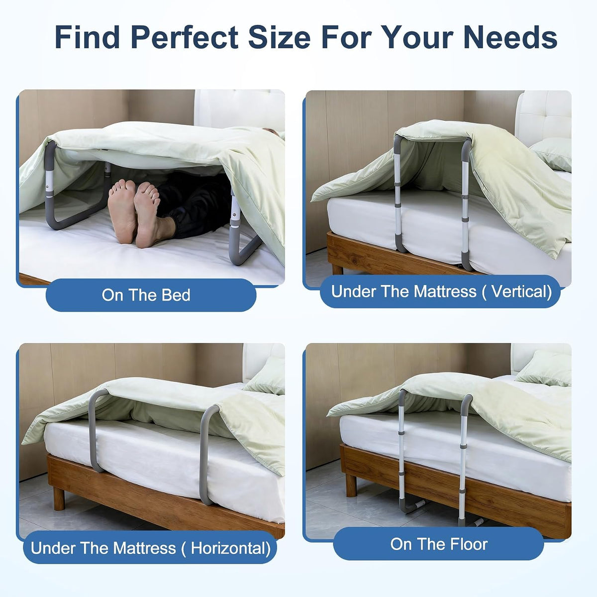 Blanket Lifter,Adjustable Height Blanket Lift Bar,Dual Anti-Slip Design