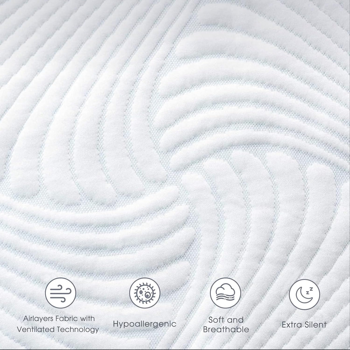 Heated Mattress Pad Foot Queen, 3D Air Fabric, Preheat & Memory for Winter