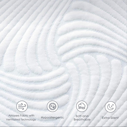 Heated Mattress Pad Foot Queen, 3D Air Fabric, Preheat & Memory for Winter