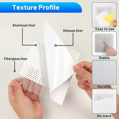 Ranekie 14 Pack Drywall Repairs Patch, 4/6/8 Inch Drywall Repair Kit with Extended Self-Adhesive Mesh,Large Hole Patch Repair for Drywall,Heavy Duty Dry Wall Hole Repair Patch