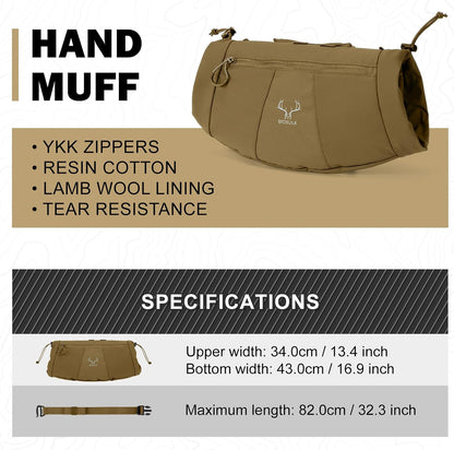 Hunting Hand Warmer Muff: Portable Fleece Waist Handwarmer Pouch Insulated Outdoor Gear Cold Weather for Camping, Hiking