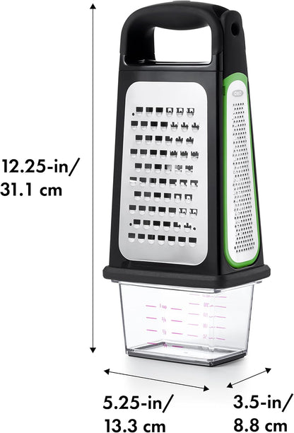 NEW OXO Good Grips Grater, Stainless Steel, Black