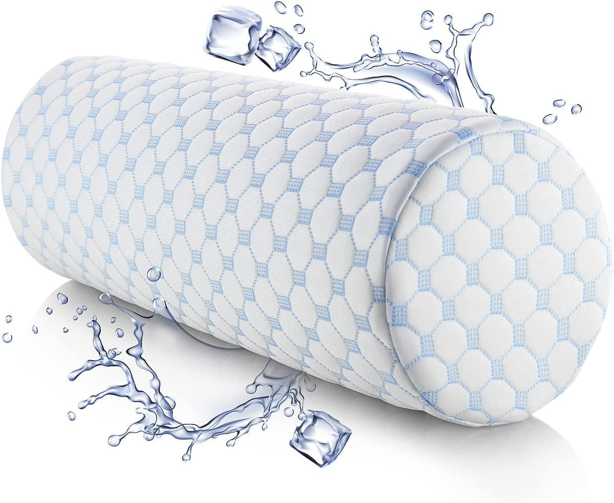 Nestl Neck Roll Pillow for Pain Relief - Premium Memory Foam – Bolster Pillow for Sleeping with a Breathable Cooling Cover - Comfy Cylinder Neck Roll Pillow