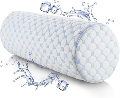 Nestl Neck Roll Pillow for Pain Relief - Premium Memory Foam – Bolster Pillow for Sleeping with a Breathable Cooling Cover - Comfy Cylinder Neck Roll Pillow