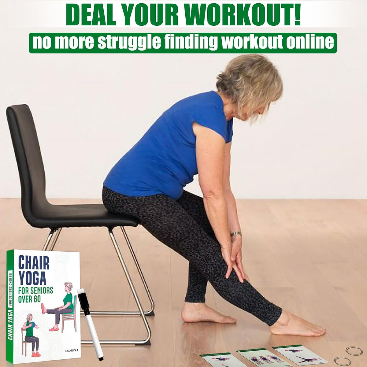 Bodyweight Workout Cards for Women & Men-50 Bodyweight Workout Cards，Includes 2 Rings& Dry-Erase for Easy Organization-Home, Gym or Studio (Bodyweight)