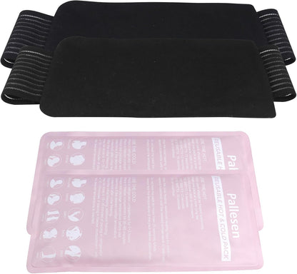 Pallesen Ice Packs for Injuries Reusable, Knee Ice Pack Wrap,Reusable Gel Hot Pack & Cold Pack Compress for Pain Relief,Rehabilitation, Flexible Therapy, for Knee, Back, Neck, Wrist, Ankle Pink
