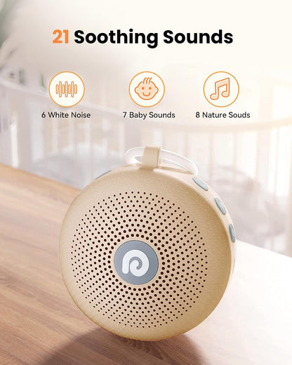 Dreamegg White Noise Machine - Portable Sound Machine for Baby Adult, Features Powerful Battery, 21 Soothing Sound, Noise Canceling for Office & Sleeping, Sound Therapy for Home, Travel(2Light Blue)