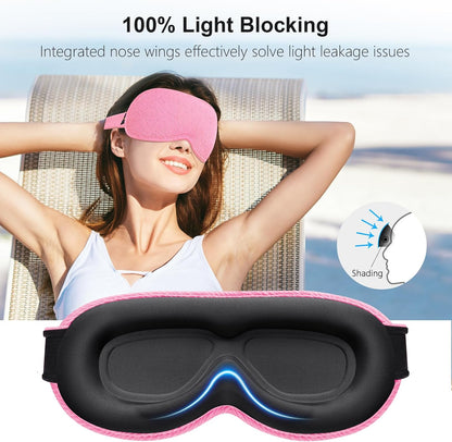 Gritin 100% Blackout Sleep Eye Mask for Women Men, Zero Pressure Sleep Mask