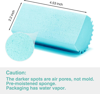 4 Pack Damp Dusting Sponge Duster, Grey Dust Cleaning Sponge, Reusable Household Cleaning Sponge Tool for Blinds, floorboards, Fan Blades, Vents, Glass, Railings, Mirrors