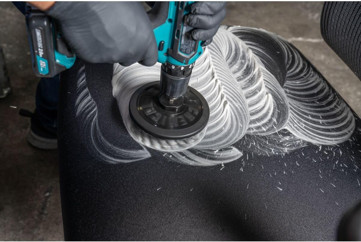 Chemical Guys, Light Duty Spinner Drill Brush Attachment, Multi-Surface | Fits any standard drill to power-scrub upholstery, fabric and carpet, gently lifting stains without hand fatigue