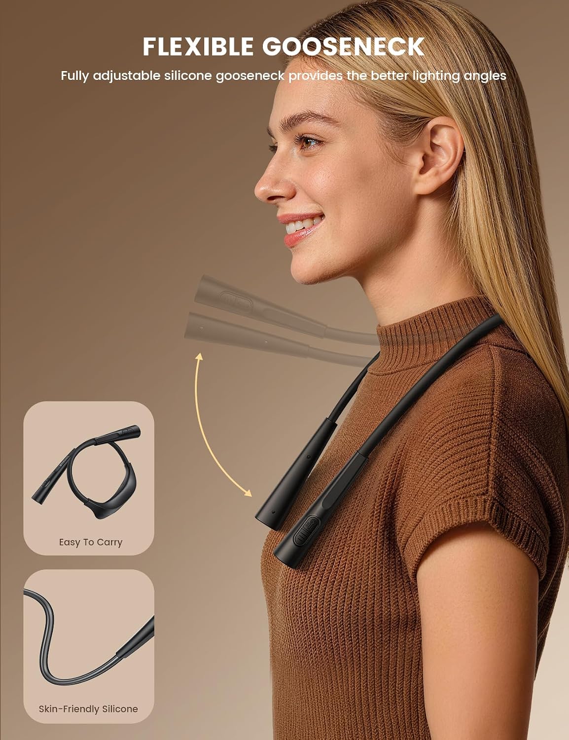 Lamicall 3.4oz Ultra-Light Book Light for Neck with 70 Hours Runtime