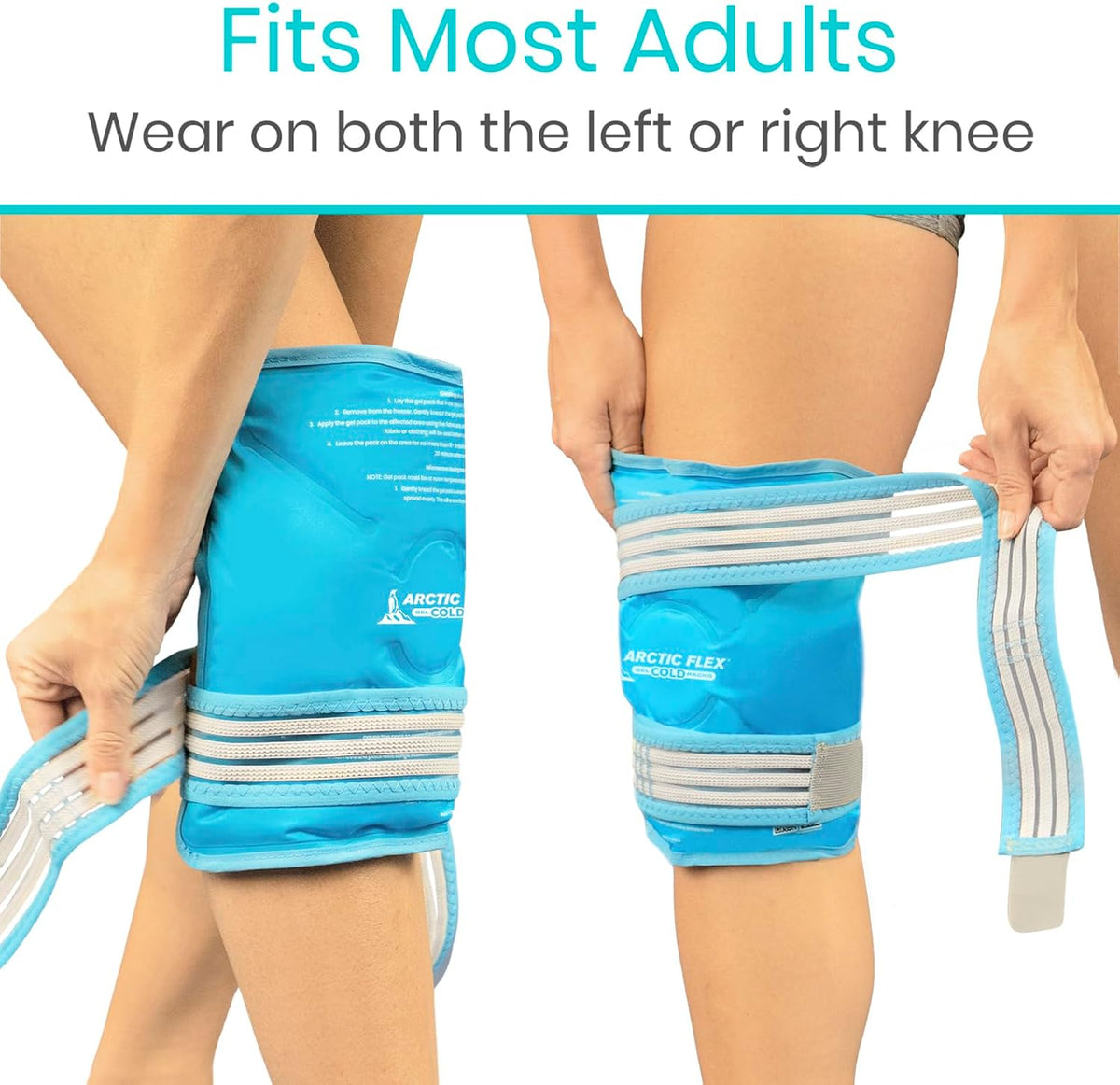 Arctic Flex Vive Knee Ice Pack Wrap with Straps for Cold Compression