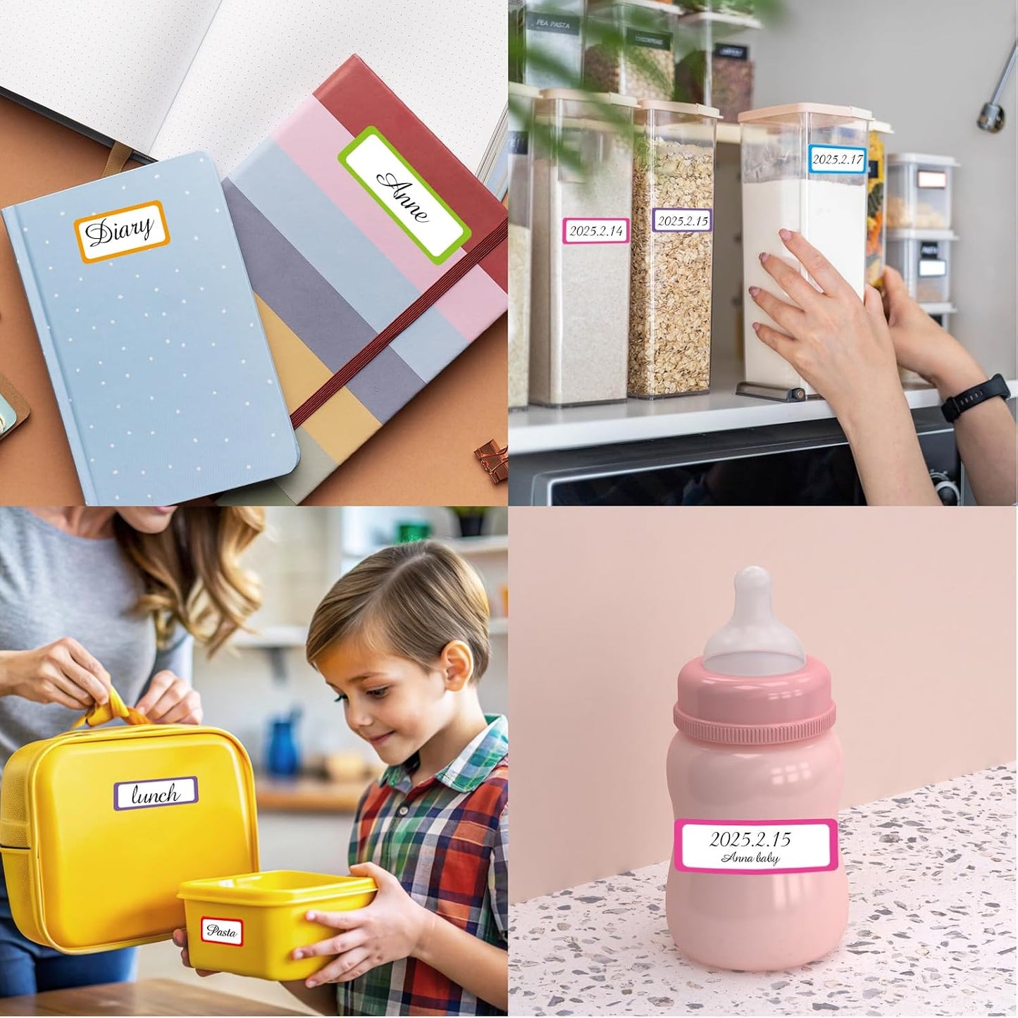 1000 Blank Removable Freezer Labels, Blank Removable Labels Water Oil Resistant with Perforation Line for Food Containers Jars Pantry Organization (Each Measures 1x 3 Inch)