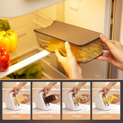 ONCE FOR ALL Safe Mandoline Slicer Plus, Bigger Size, Potato Slicer, Black | 0.1-8mm Adjustable Vegetable Food Chopper, Kitchen Mandoline Slicer Stainless Steel, Detachable Blade, Dishwasher-safe, Gift