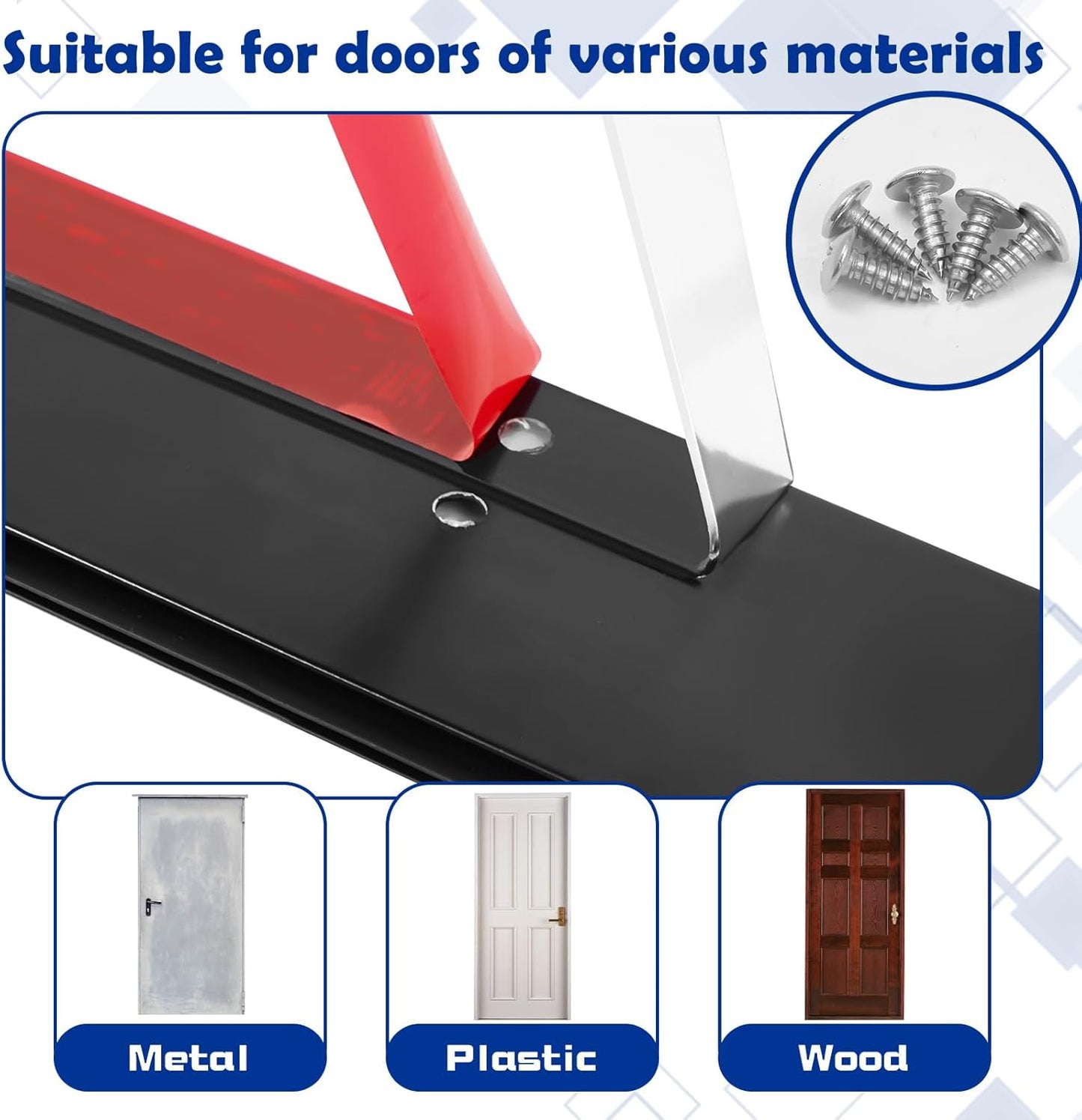 Gisafai 2 Pcs 36 Inches Door Mouse Stopper, Metal Sweep, Silver | Aluminum Strip Blocks Rodents Under Door, Reduces Noise and Drafts, Weather Seal for Energy Saving, Includes Screws