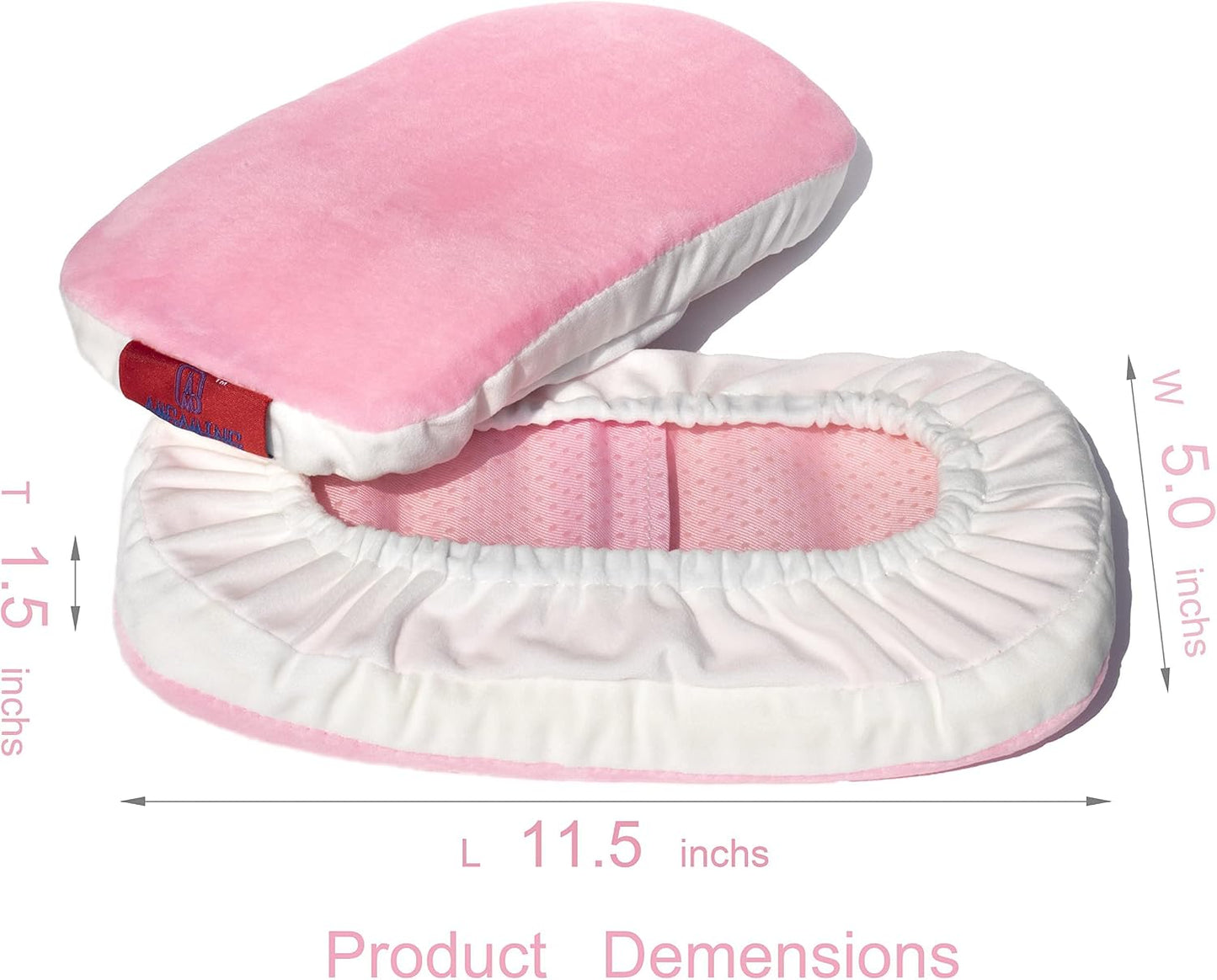 Ergonomic Office Chair Armrest Pads Extra Soft Elbow Support Cushions for Office, Gaming, Desk Chairs, Set of 2 Pink (11" Large Size, Washable Cover)‌
