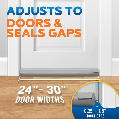Comfyanno Under Door Draft Stopper - Bottom Door Gap Filler & Seal - Fits 30” to 36” Door, Double Side Block Noise, Sound, Air, Bugs, Dust, Easy to Install, No Adhesive, Black