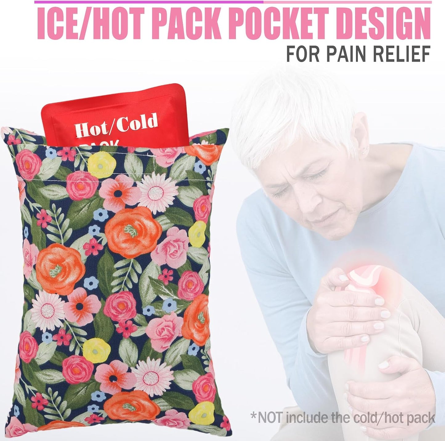 Comfortable Padding Knee Pillow for Side Sleepers Leg Support Pillows Hip Replacement Back Pain Relief Pressure off After Surgery between Thighs Joints Side Sleeping Men Women, Painting Flower