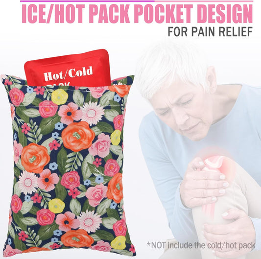 Comfortable Padding Knee Pillow for Side Sleepers Leg Support Pillows Hip Replacement Back Pain Relief Pressure off After Surgery between Thighs Joints Side Sleeping Men Women, Painting Flower