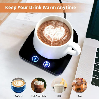 VOBAGA Coffee Mug Warmer, 4 Hours Auto Shut Off Cup Warmer for Office Home Desk with 3 Temperature Settings, Electric Beverage Warmer for Cocoa,Tea, Milk, Soup, for Coffee Gifts, Sky Blue (No Cup)
