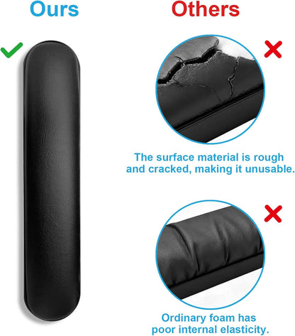Wheelchair Armrest Pads, Premium Wheelchair Arm Pads, Wheelchair Armrest Replacement Accessories, Black (1 Pair) Compatible with All Brands(10-1/4")