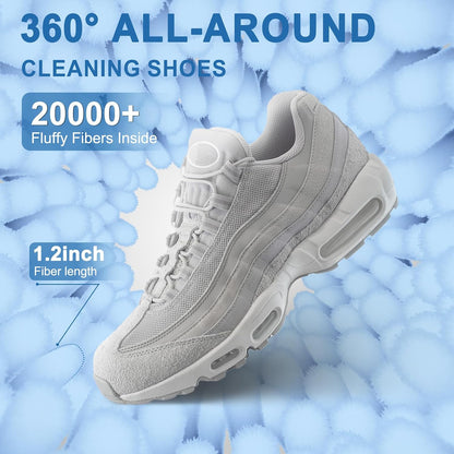 Aship Shoe Washing Machine Bag, Laundry Shoes Bag for Washer & Dryer - 2PC Reusable Shoe Cleaning Bag for Sneakers,Tennis Shoes, 360° Deep Cleaning With Self-locking Zipper for All Shoes Sizes - White