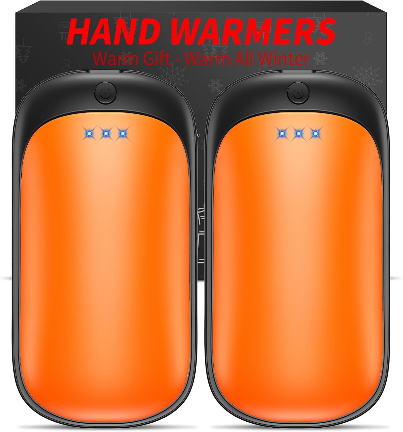 Lerat 2 Pack Hand Warmers Rechargeable, Portable Electric Hand Warmers Reusable, Portable Pocket Heater, Gifts for Men Women Kids, Hunting, Golf, Camping Accessories