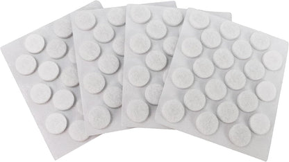SoftTouch 3/8" Round Mini Self-Stick Furniture Slider Felt Pads for Hard Surfaces, Noise-Reducing Adhesive Furniture Moving Pads for Beds, Sofas, Dressers, 84-Count, Brown