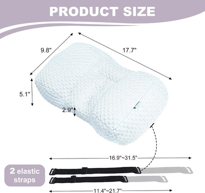 Adjustable Neck Pillow for Recliner, Headrest Pillow for Chair & Couch Support - Ergonomic Design Cushion with 2 Adjustable Strap, Recliner Head Pillow for Office, Home, Traveling (Beige)