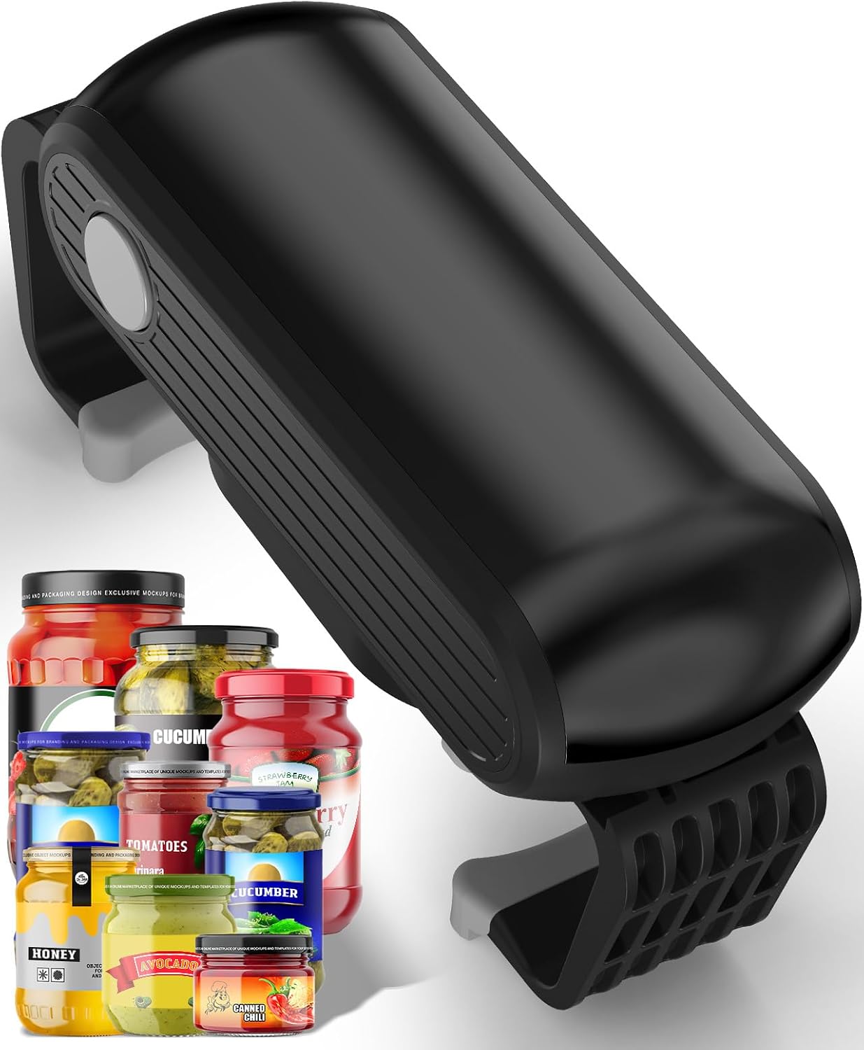 Electric Jar Opener for Seniors with Arthritis, Automatic Jar Opener for Weak Hands, High Torque Battery Operated Bottle Opener, Hands Free Jar Opener Kitchen Gadget for Screw-Top Glass Jars