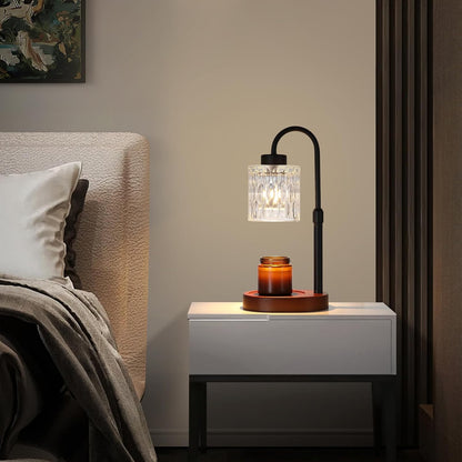Candle Warmer Lamp with Timer and Dimmer,Electric Gold Light Gifts for Women Melt Wax Warmer Lamp with 2 Bulbs for Candle Jars House Warming New Home Decor Bedroom