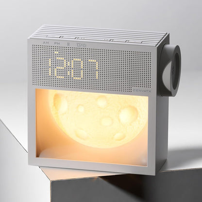 Portable Alarm Clock with Sounds Machine Night Light for Bedroom | 2000mAh, 20 Soothing White noise for Sleep, Digital Alarm Clock with Snooze, Gentle Wake Up Light, Sleep Timer (30-120 min)
