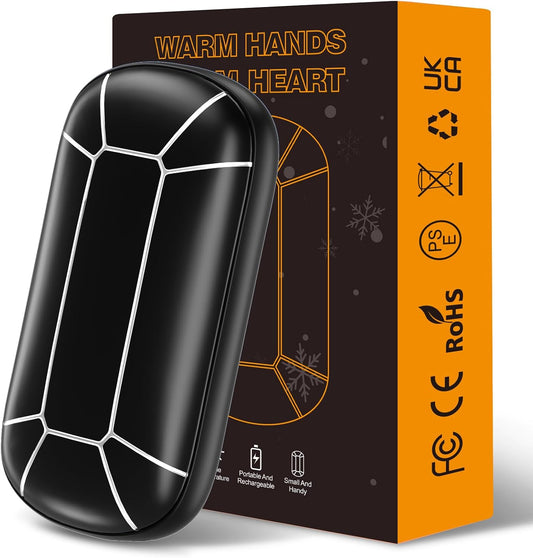 Hand Warmers Rechargeable, Portable Electric Hand Warmer, Double-Sided Heating USB Pocket Heater Therapy Great for Raynauds, Hunting, Golf, Camping, Women Mens Gifts