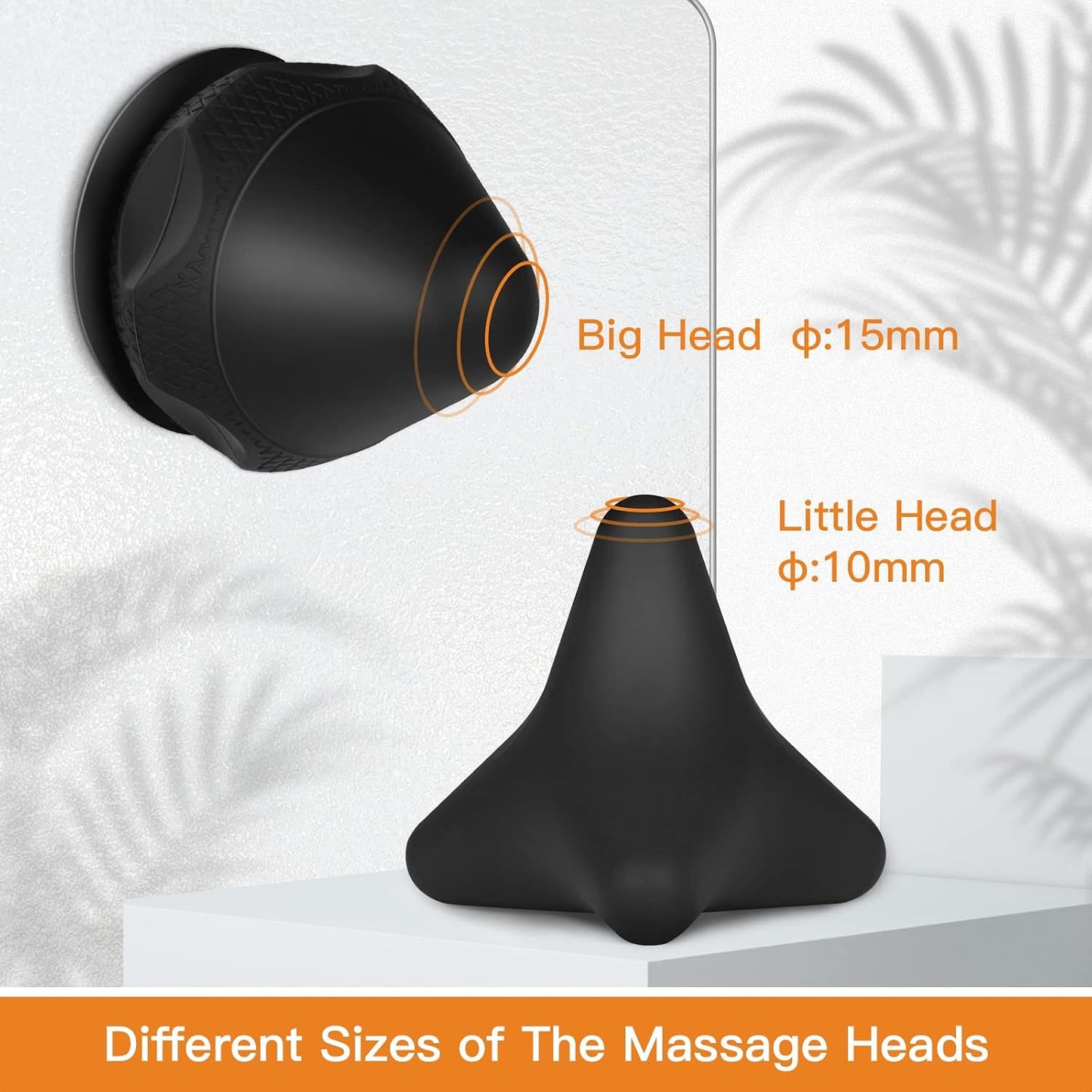 Mountable Massage Ball with Suction Cup, Manual Back Massager Kit for Myofascial Release and Muscle Knot Remover Black