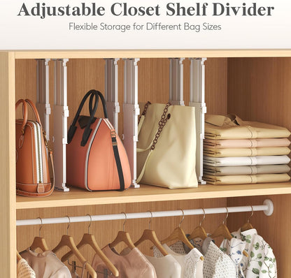 Lifewit 9 Pack 4" High Drawer Dividers, Adjustable Drawer Organizer Clothes | 10.5"-16.5" Expandable White Plastic Separators for Dresser, Kitchen, Cabinet, Nursery, Office, Socks & Underwear Storage
