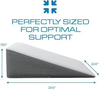 Kolbs Leg Elevation Pillow for After Surgery | Flat Top Bed Wedge Bolster Pillow for Legs | Foot, Knee, Ankle Elevation Post Surgery (Flat Top 7" Height)
