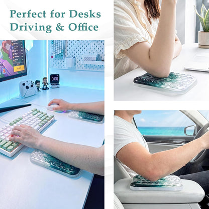Ospelelf Ergonomic Elbow Pad, Gel Keyboard Wrist Rest Support for Office Desk Chair, Arm Wrist Pad for Typing Pain Relief