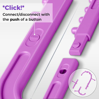 Detachable Trigger Point Massage Tool for Body Muscle Pain Relief | Button-Release Design, S/C, Massage Hook for Back, Neck & Shoulder, Pressure Point Therapy Tool for Deep Tissue Relief