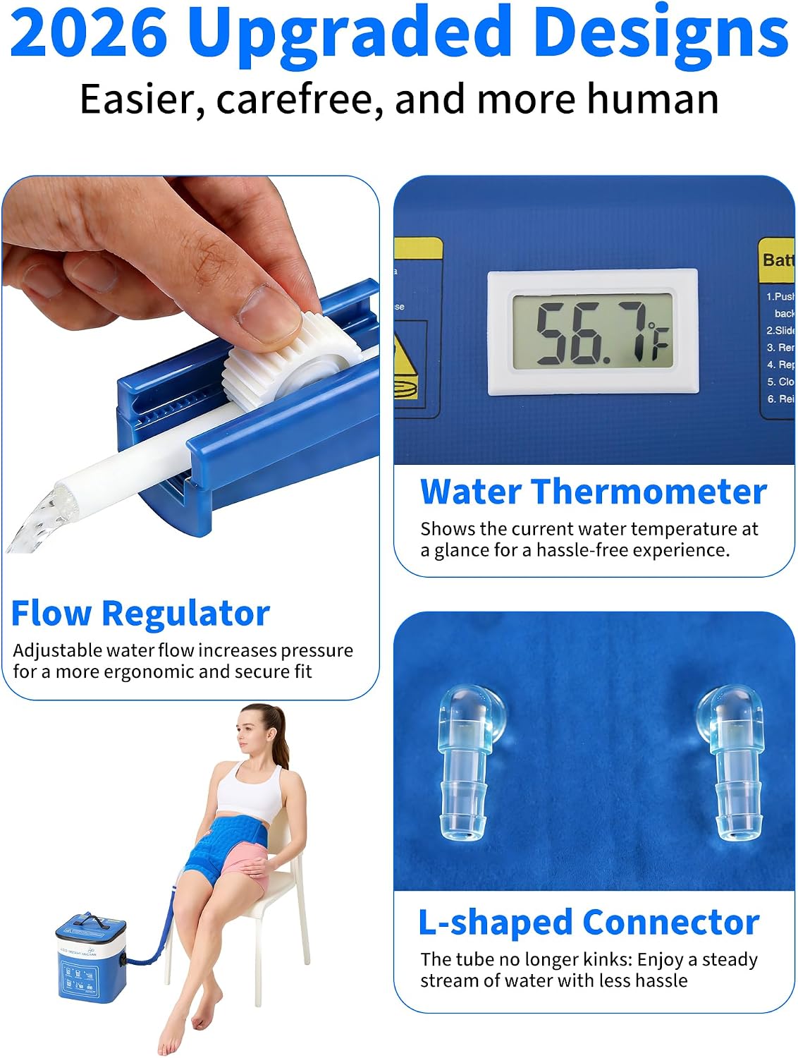 Ankle Foot Ice Pack Wrap for Cold Therapy Machine, Replacement Pad Only for Cryotherapy Unit, Cold Water Therapy for Plantar Fasciitis Relief, Post-Surgery & Injury Recovery - Universal Connector