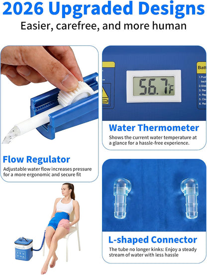 Ankle Foot Ice Pack Wrap for Cold Therapy Machine, Replacement Pad Only for Cryotherapy Unit, Cold Water Therapy for Plantar Fasciitis Relief, Post-Surgery & Injury Recovery - Universal Connector