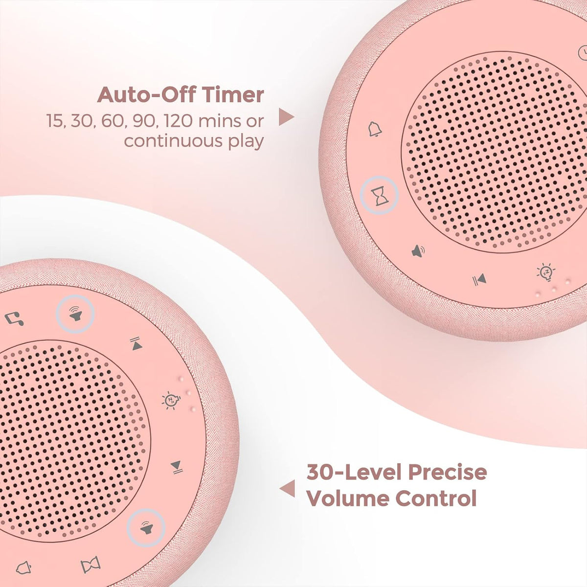 Buffbee Pro 2nd Gen| Sound Machine, Alarm Clock with Bluetooth Speaker