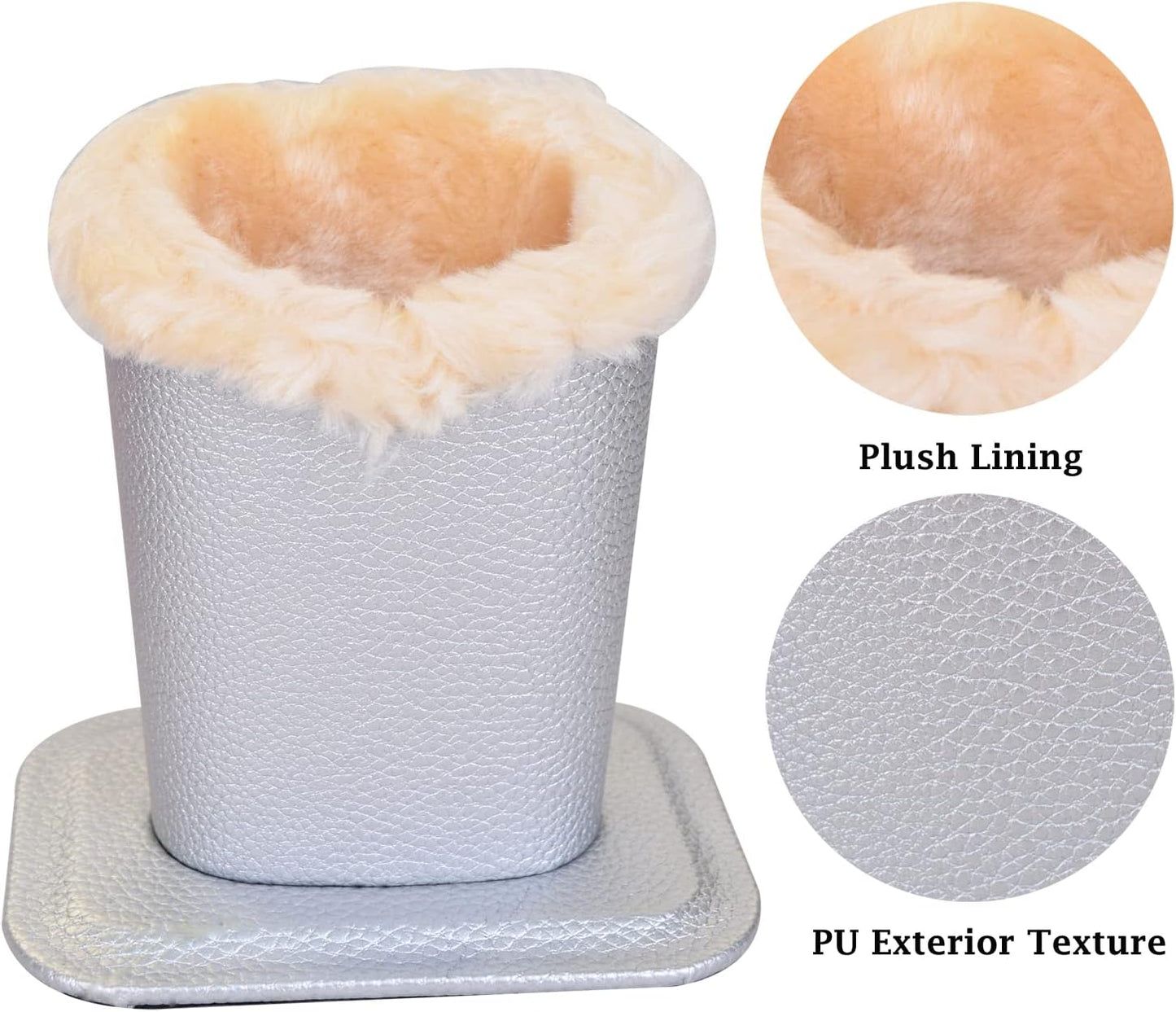 Baitaihem Pack of 2 Plush Lined Eyeglasses Holder Stand Protective Glasses Case For Desks Or Nightstands