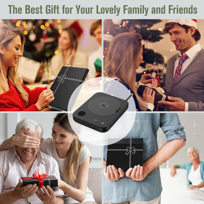 Mug Warmer, Coffee Mug Warmer with 3 Temp Settings, 6-Timer Auto Shut-Off Coffee Warmer, Anti-Slip Mug Warmer for Desk with Digital Screen, Coffee Cup Warmer for Tea Milk Hot Chocolate