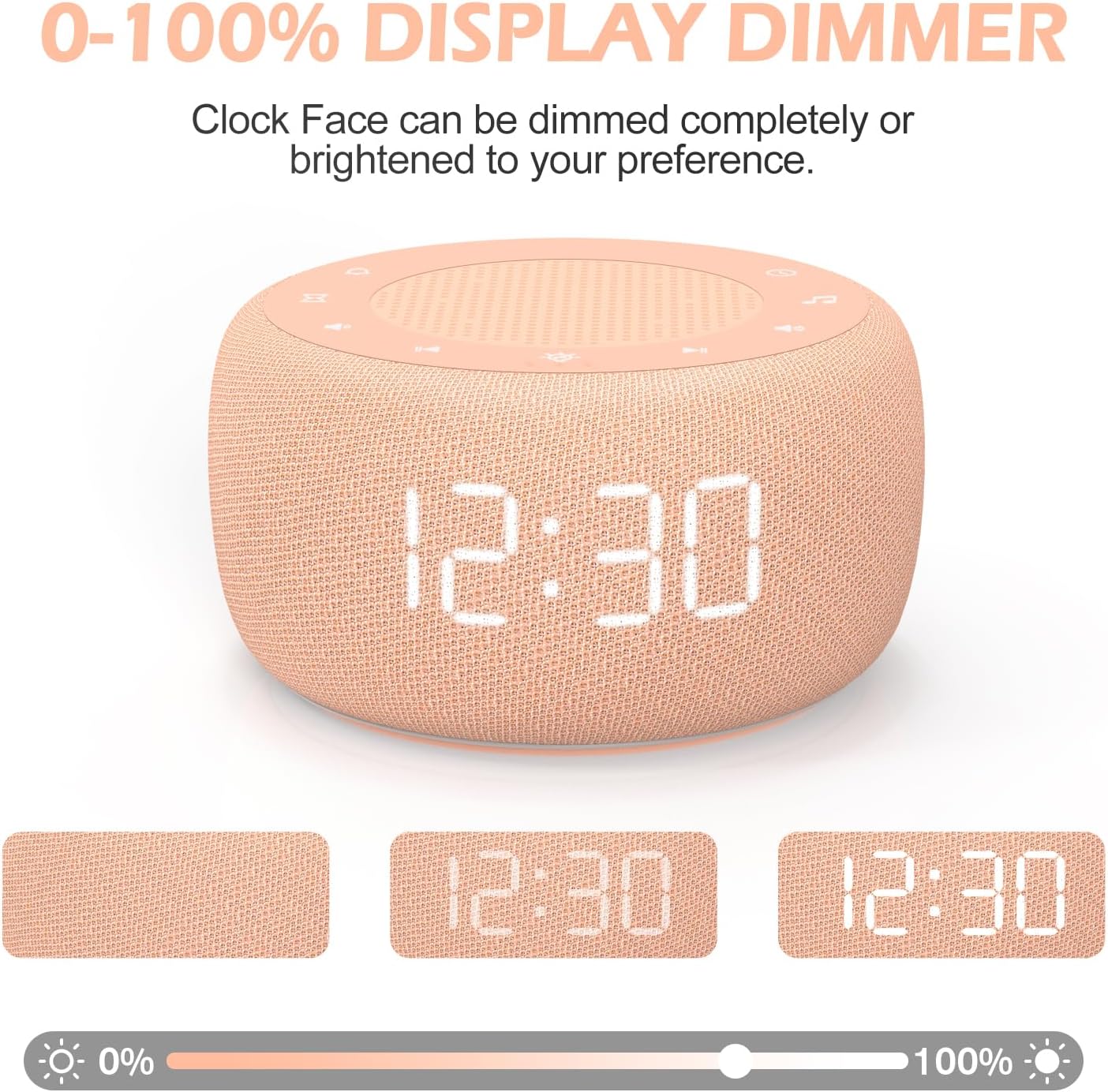 Buffbee Pro 2nd Gen| Sound Machine, Alarm Clock with Bluetooth Speaker | Upgraded Rechargeable Battery, White Noise Machine with 25 Sleep Sounds, Portable for Travel & Bedroom