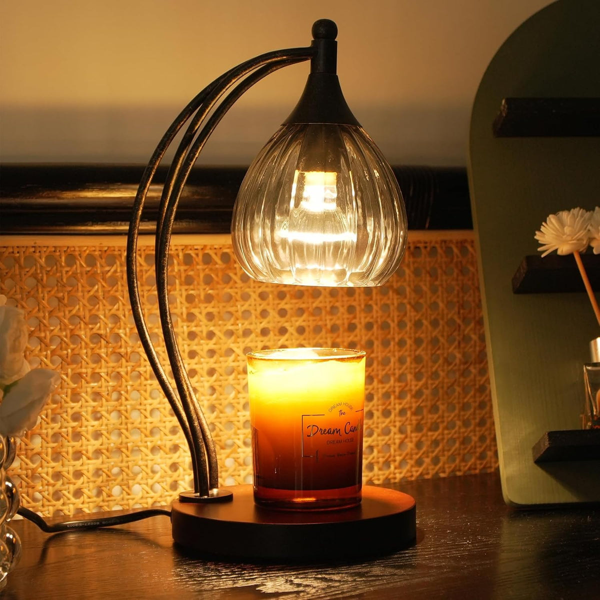Candle Warmer Lamp with Timer and Dimmer - Electric Melter for Scented Jar Candles - Housewarming, New Home Decor