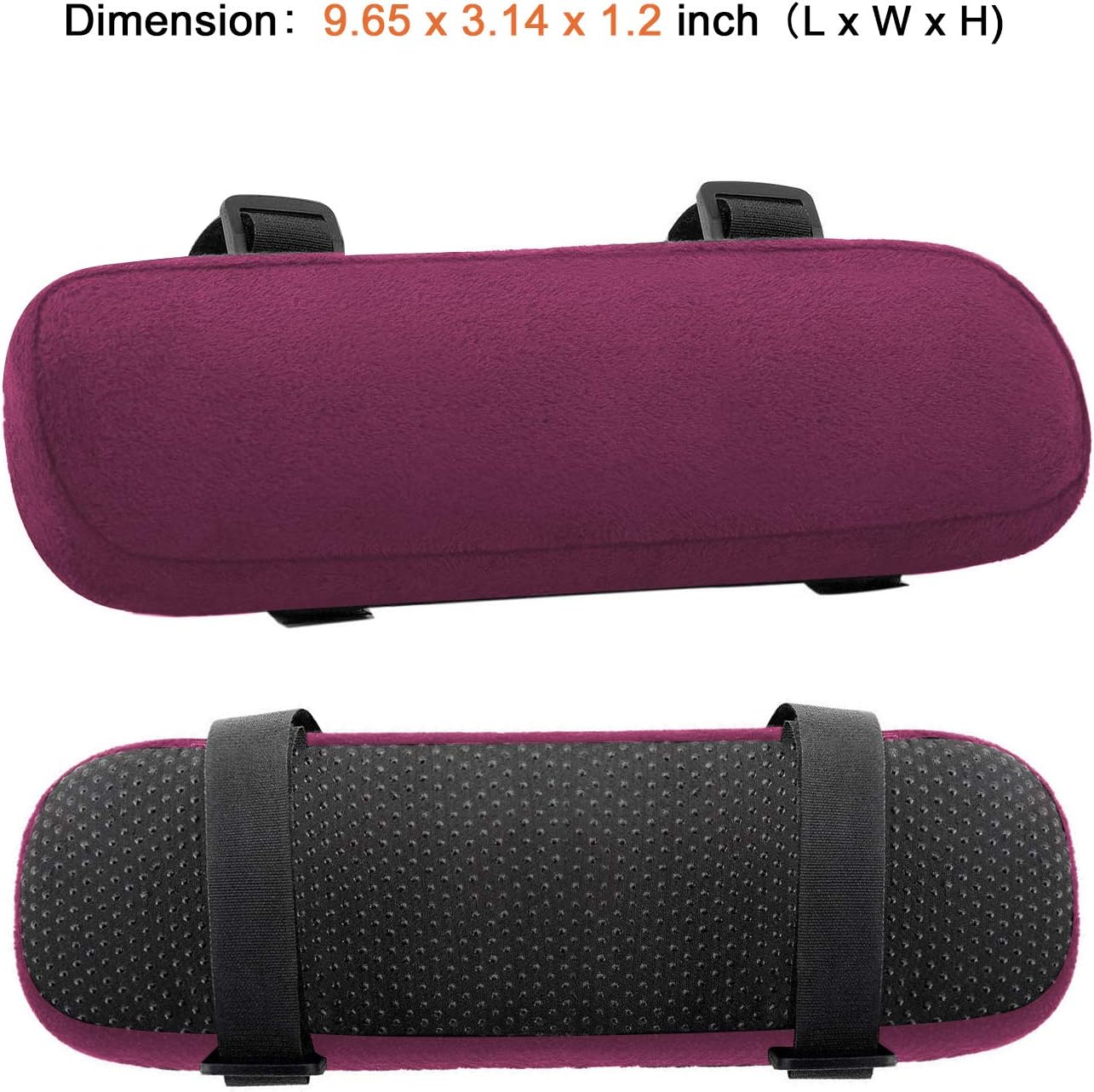 MOSISO Chair Armrest Pads, Home/Office Chair Arm Rest Covers, Black | 2 Pack Memory Foam Comfy Computer Gaming Elbow Cushion, Removable Washable Elbow, Support Forearm Pressure Relief
