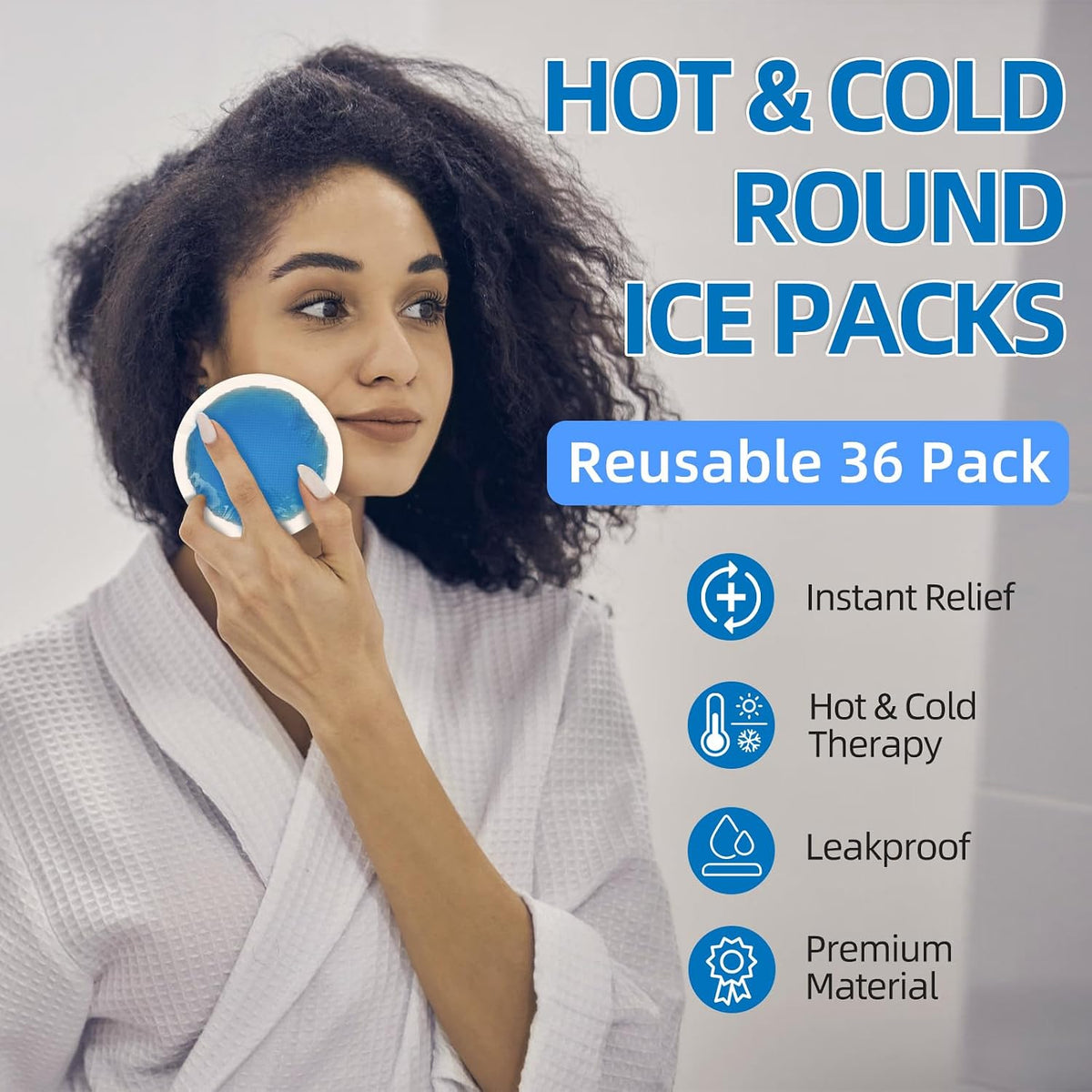 Tutmyrea Reusable Soft Small Ice Packs - 12 Pack Cold Compress for Injuries, Eyes, Face, Breast, Allergies, Small Wounds