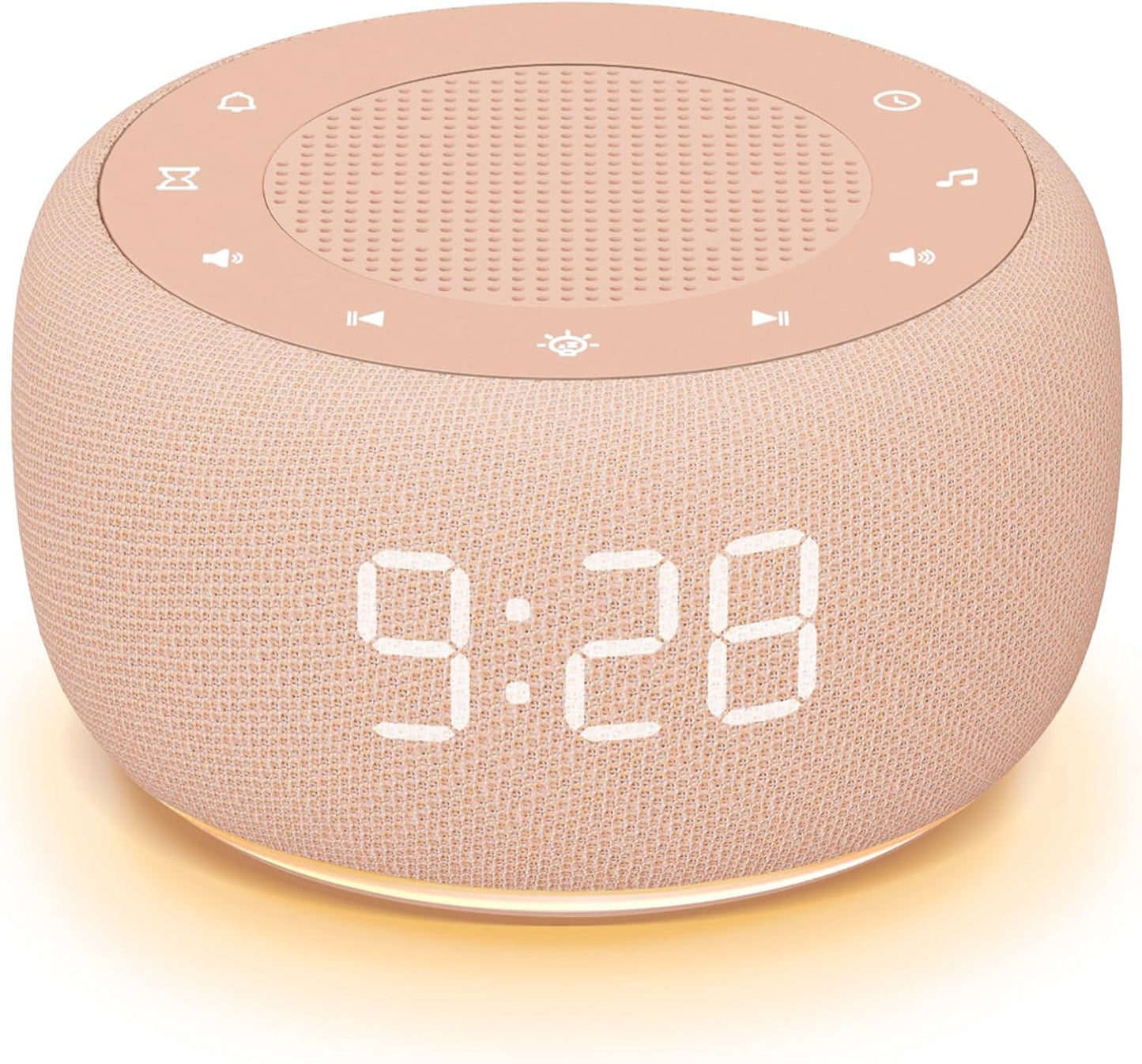 Buffbee Pro 2nd Gen| Sound Machine, Alarm Clock with Bluetooth Speaker | Upgraded Rechargeable Battery, White Noise Machine with 25 Sleep Sounds, Portable for Travel & Bedroom